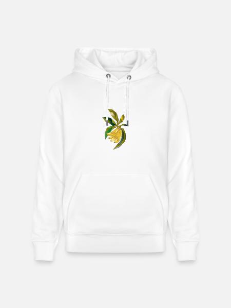 Geometric banana plant illustration - Heavyweight Unisex Hoodie CRUISER by Stanley/Stella - white