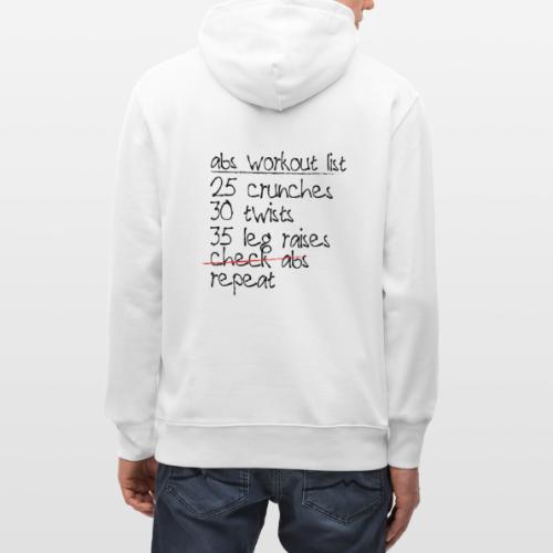Abs Workout List - Heavyweight Unisex Hoodie CRUISER by Stanley/Stella