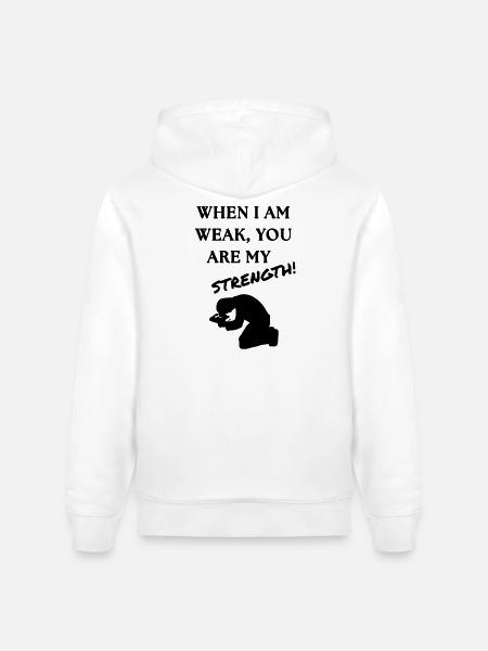 Strength Burst Comic Style - Heavyweight Unisex Hoodie CRUISER by Stanley/Stella - white