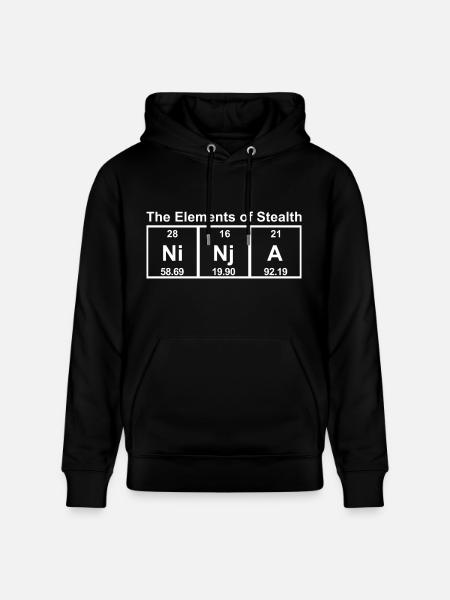 Ninja Elements Of Stealth - Heavyweight Unisex Hoodie CRUISER by Stanley/Stella - black