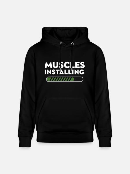 Muscles Installing Progress - Heavyweight Unisex Hoodie CRUISER by Stanley/Stella - black