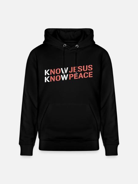 Know Jesus, Know Peace - Heavyweight Unisex Hoodie CRUISER by Stanley/Stella - black
