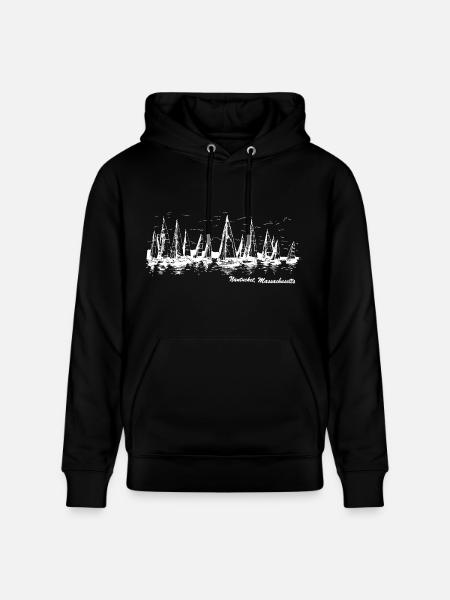 Nantucket, Massachusetts - Heavyweight Unisex Hoodie CRUISER by Stanley/Stella - black