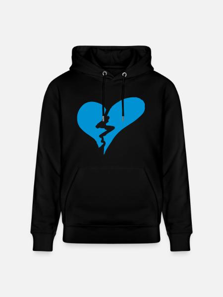 Broken heart - Heavyweight Unisex Hoodie CRUISER by Stanley/Stella - black