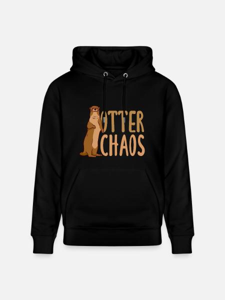 Pun Sea Otter Cartoon - Heavyweight Unisex Hoodie CRUISER by Stanley/Stella - black
