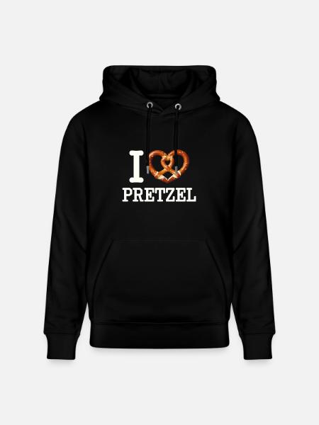 I Heart Pretzel - Heavyweight Unisex Hoodie CRUISER by Stanley/Stella - black