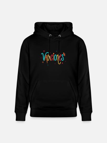 Vacaciones Rainbow Handletter - Heavyweight Unisex Hoodie CRUISER by Stanley/Stella - black