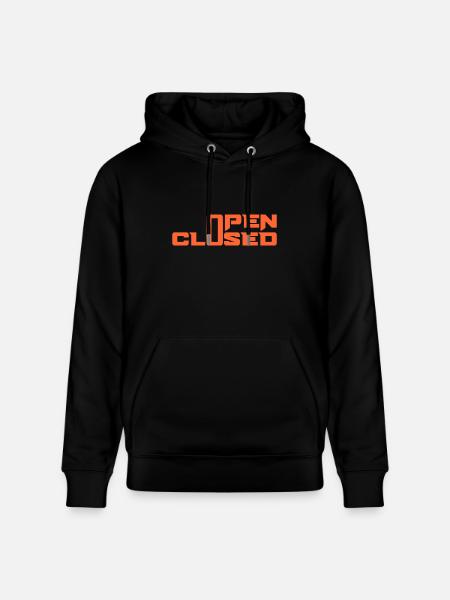 OPEN CLOSED - Heavyweight Unisex Hoodie CRUISER by Stanley/Stella - black