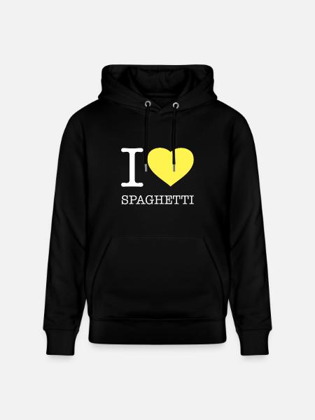 I LOVE SPAGHETTI - Heavyweight Unisex Hoodie CRUISER by Stanley/Stella - black