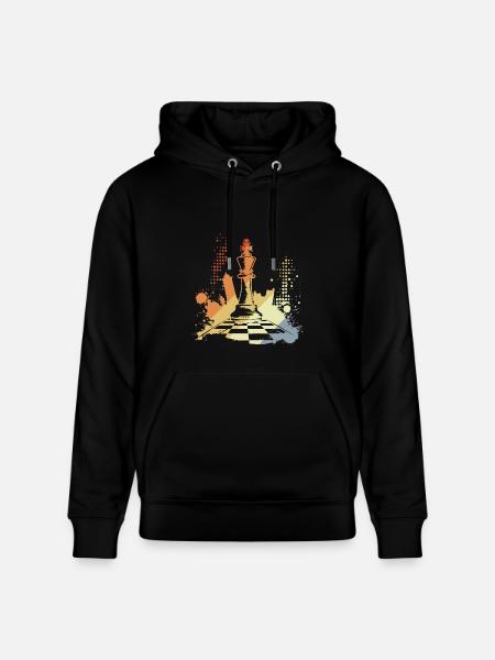 Chess Pieces - Heavyweight Unisex Hoodie CRUISER by Stanley/Stella - black