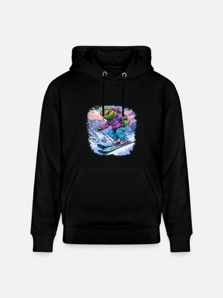 Chameleons Ski / Skiers Chameleon - Heavyweight Unisex Hoodie CRUISER by Stanley/Stella - black