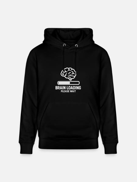 Brain Loading Please Wait - Heavyweight Unisex Hoodie CRUISER by Stanley/Stella - black