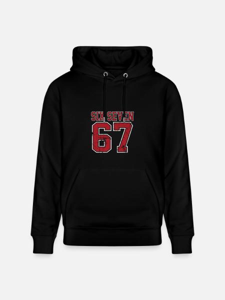 67 - Six Seven SixSeven 6-7 - Heavyweight Unisex Hoodie CRUISER by Stanley/Stella - black