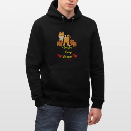 Cute Dog Family Love – “I Love You Purry So much - Heavyweight Unisex Hoodie CRUISER by Stanley/Stella