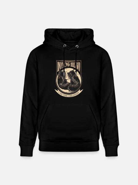 Boxing Hero - i am the greatest - Heavyweight Unisex Hoodie CRUISER by Stanley/Stella - black