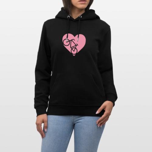 heart_bicycle_cutout - Heavyweight Unisex Hoodie CRUISER by Stanley/Stella
