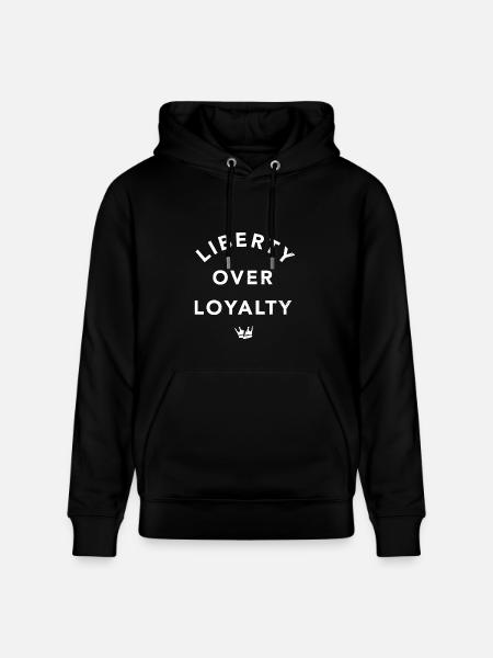 Liberty Over Loyalty - Heavyweight Unisex Hoodie CRUISER by Stanley/Stella - black