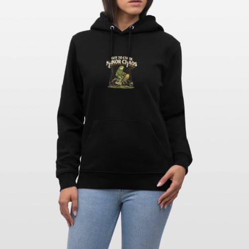 Minor Chaos Vintage Frog and Cat on Bicycle - Heavyweight Unisex Hoodie CRUISER by Stanley/Stella