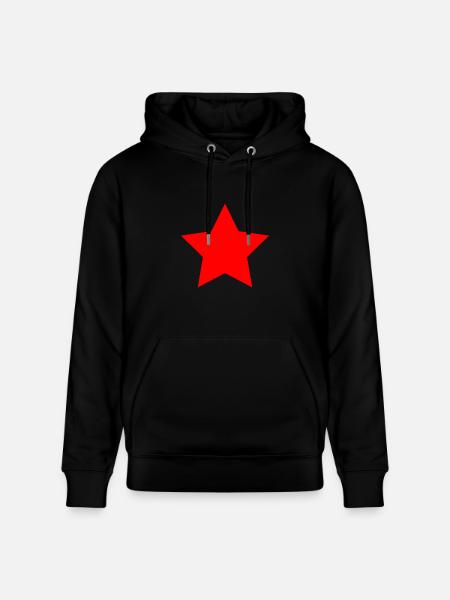 simple red star - Heavyweight Unisex Hoodie CRUISER by Stanley/Stella - black