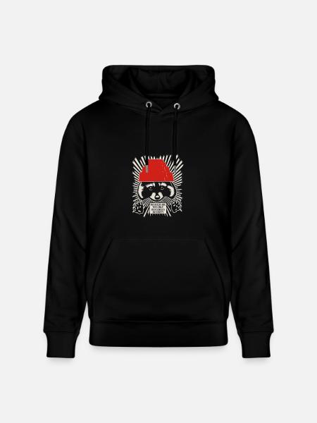 Raccoon DEVO Hat Poster – Bold Political Art Print - Heavyweight Unisex Hoodie CRUISER by Stanley/Stella - black