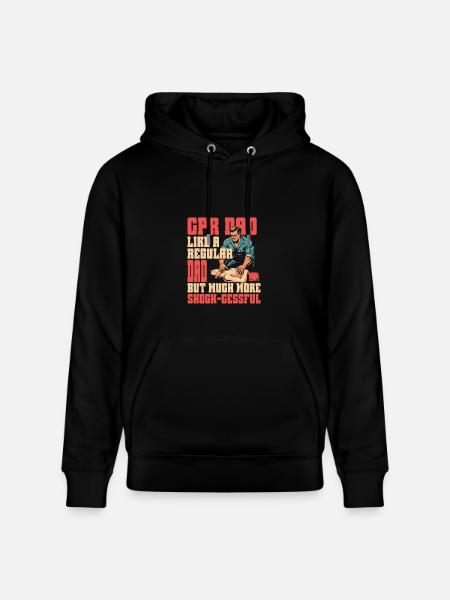 CPR Instructor Dad Paramedic - Heavyweight Unisex Hoodie CRUISER by Stanley/Stella - black