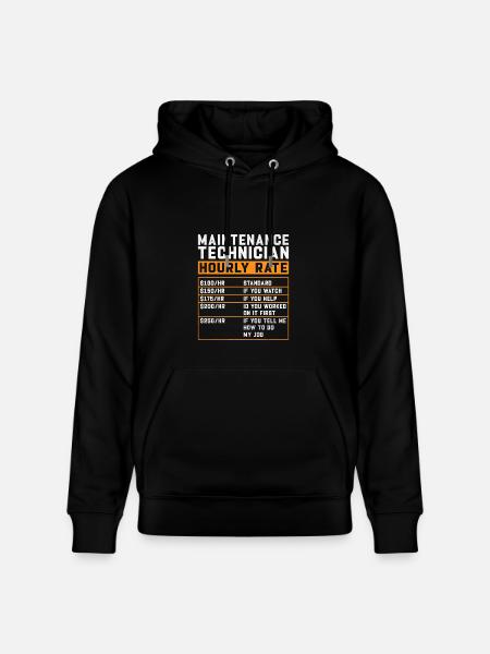 Maintenance Technician Hourly Rate - Heavyweight Unisex Hoodie CRUISER by Stanley/Stella - black
