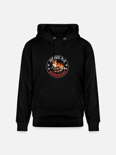 Justice For Wangwang Dog - Heavyweight Unisex Hoodie CRUISER by Stanley/Stella - black