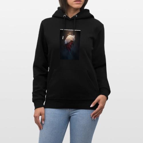 Angel vs Demon Wings Dark Aesthetic Gothic T-Shirt - Heavyweight Unisex Hoodie CRUISER by Stanley/Stella