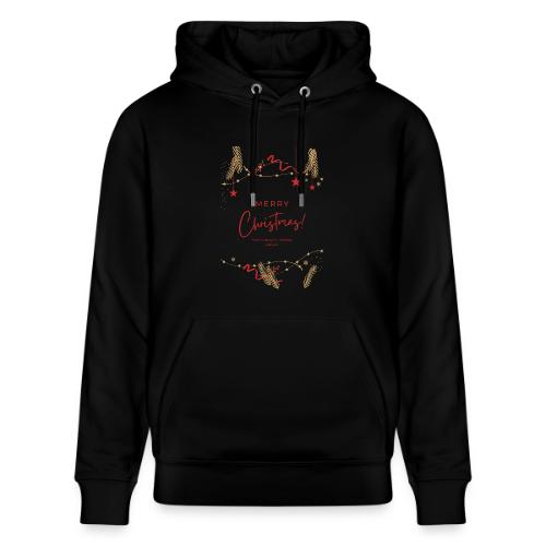 Merry Christmas Typography Design - Heavyweight Unisex Hoodie CRUISER by Stanley/Stella