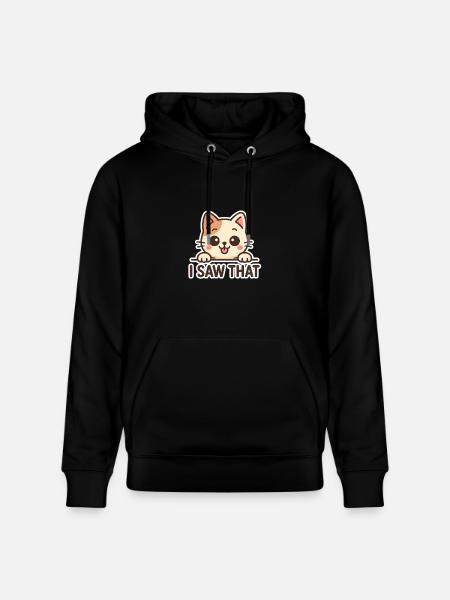 i saw that cat - Heavyweight Unisex Hoodie CRUISER by Stanley/Stella - black