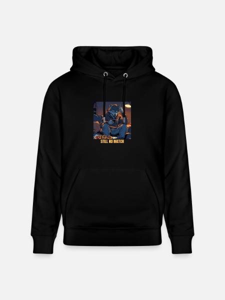 Lunar Swipe Blues - Heavyweight Unisex Hoodie CRUISER by Stanley/Stella - black
