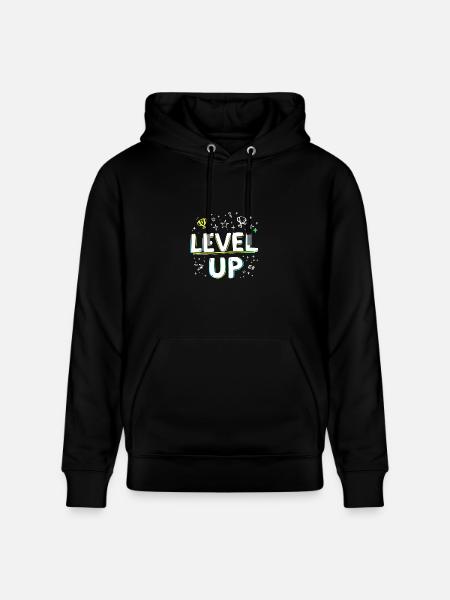 Level Up - Heavyweight Unisex Hoodie CRUISER by Stanley/Stella - black