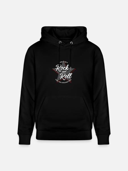 Born to Rock and Roll Star Design - Heavyweight Unisex Hoodie CRUISER by Stanley/Stella - black