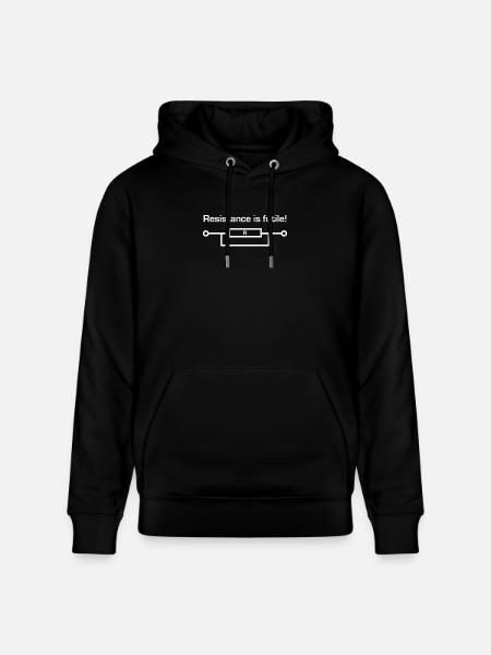 Resistance Is Futile Funny - Heavyweight Unisex Hoodie CRUISER by Stanley/Stella - black