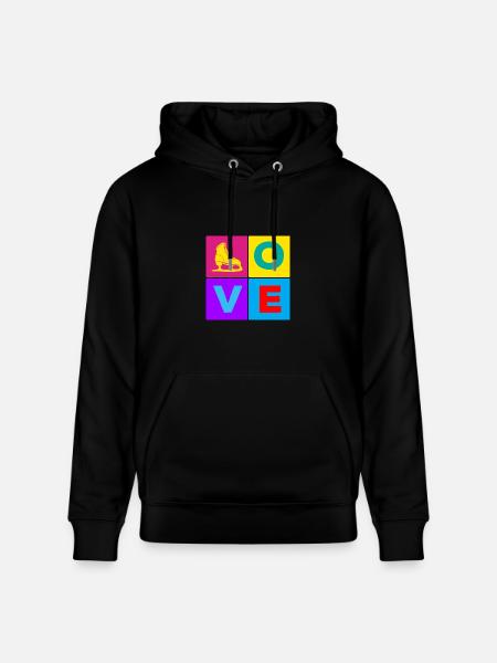 Love Figure Skating - Heavyweight Unisex Hoodie CRUISER by Stanley/Stella - black
