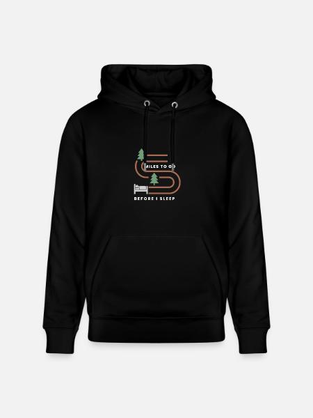 MILES TO GO BEFORE I SLEEP - Heavyweight Unisex Hoodie CRUISER by Stanley/Stella - black