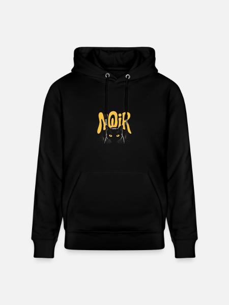 Noir Cat Glow Logo - Heavyweight Unisex Hoodie CRUISER by Stanley/Stella - black