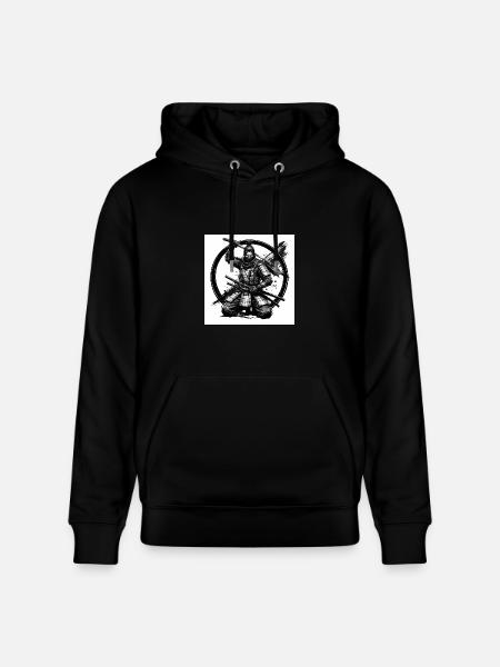Circle Samurai Shadow Steel - Heavyweight Unisex Hoodie CRUISER by Stanley/Stella - black