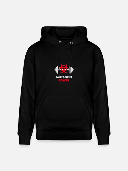 Powerlifting Mutation Strength - Heavyweight Unisex Hoodie CRUISER by Stanley/Stella - black