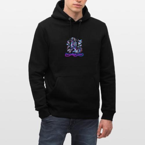 Boundless Heart Neon Galaxy Dog Shirt - Heavyweight Unisex Hoodie CRUISER by Stanley/Stella