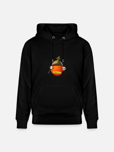 Fish face cartoon - Heavyweight Unisex Hoodie CRUISER by Stanley/Stella - black