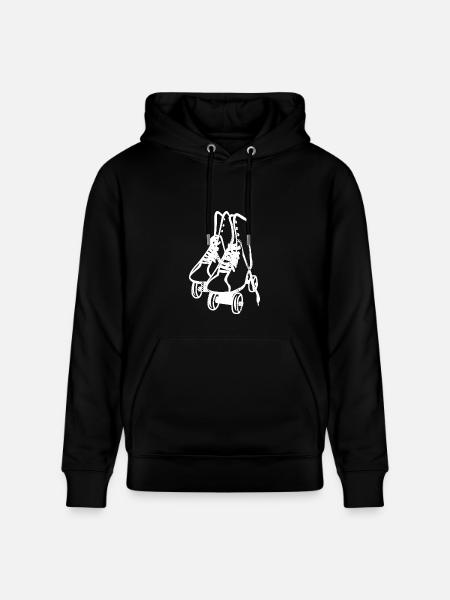Retro Roller Skates - Heavyweight Unisex Hoodie CRUISER by Stanley/Stella - black
