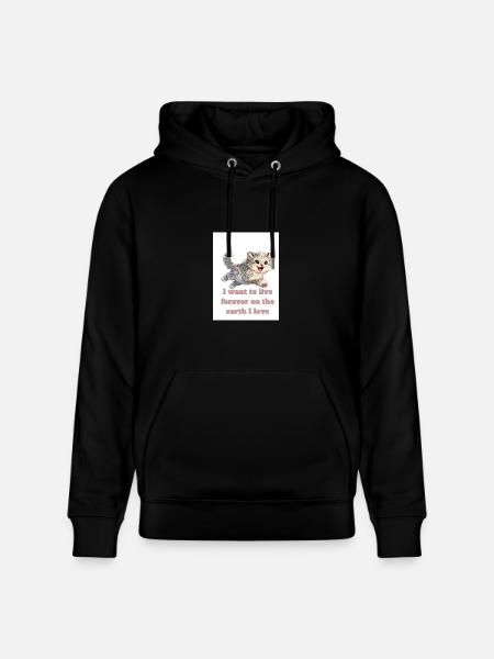 Happy Snow Leopard Design - Heavyweight Unisex Hoodie CRUISER by Stanley/Stella - black