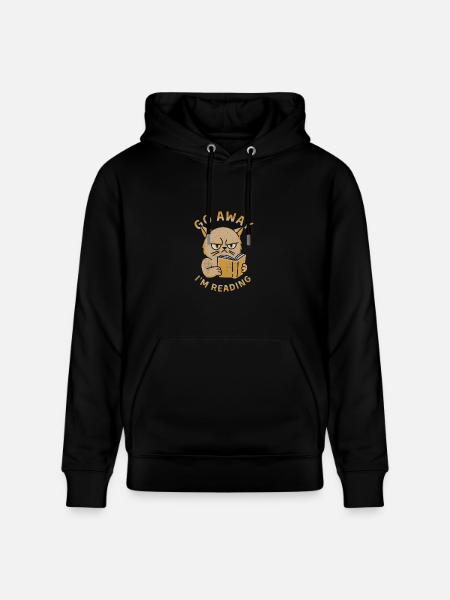 Go Away I'm Reading - Heavyweight Unisex Hoodie CRUISER by Stanley/Stella - black