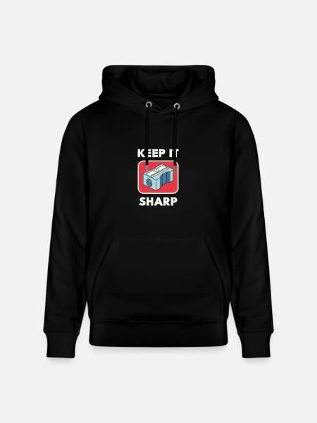 Keep It Sharp Pencil Sharpener - Heavyweight Unisex Hoodie CRUISER by Stanley/Stella - black