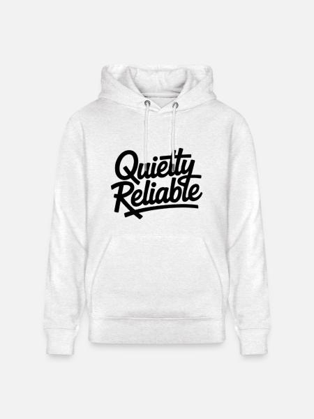 Quietly Reliable Script Logo - Heavyweight Unisex Hoodie CRUISER by Stanley/Stella - light heather gray