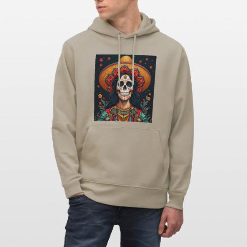 Charra Skull Art | Traditional Mexican Design - Heavyweight Unisex Hoodie CRUISER by Stanley/Stella