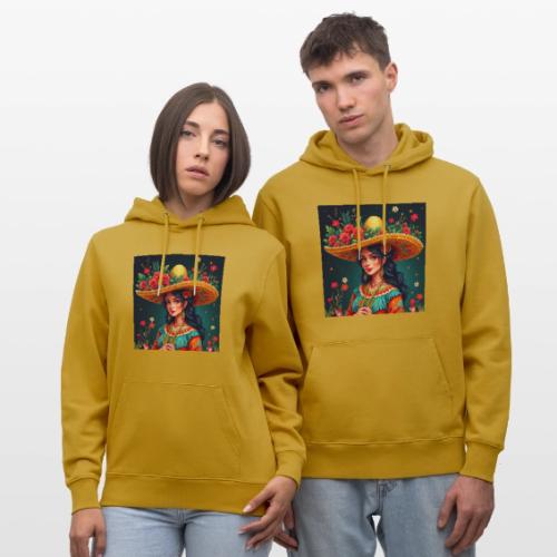Mexican Design, Regional Mexican Charro Woman - Heavyweight Unisex Hoodie CRUISER by Stanley/Stella