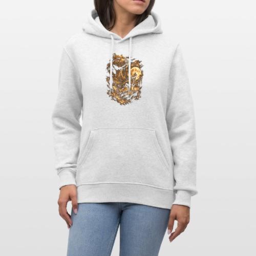 Pit Bull Howling Moon Fantasy Forest Tee - Heavyweight Unisex Hoodie CRUISER by Stanley/Stella