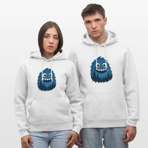 Whimsical Blue Forest Monster – Cute Cartoon Night - Heavyweight Unisex Hoodie CRUISER by Stanley/Stella